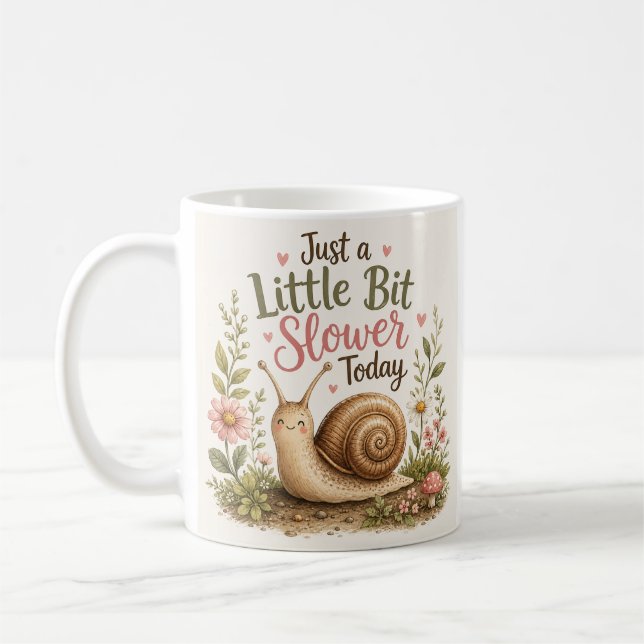Mug Un peu plus lentement aujourd'hui – Café escargot  (Gauche)