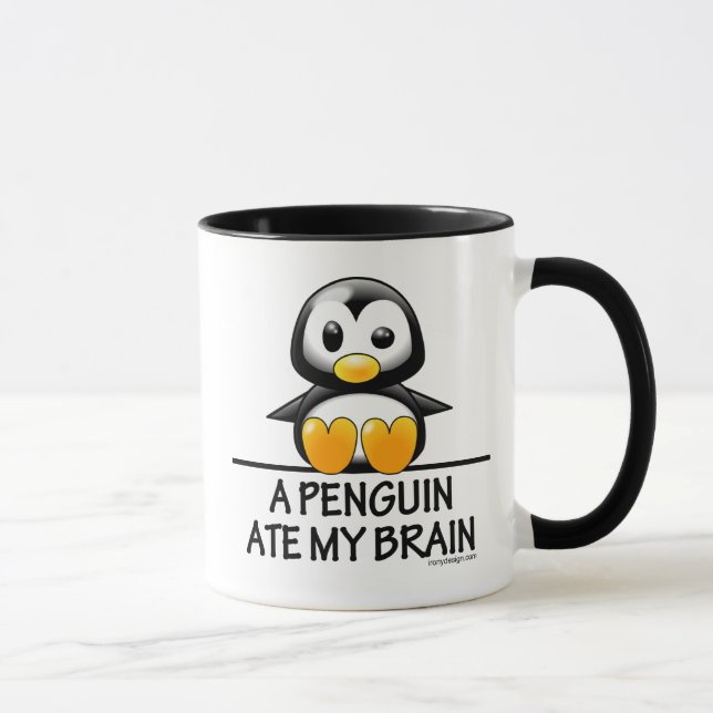 Mug Un pingouin a mangé mon cerveau (Droite)