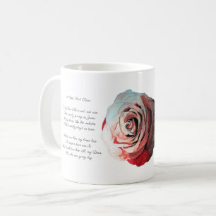 Mug Un poème rouge, Rose rouge Robert Burns