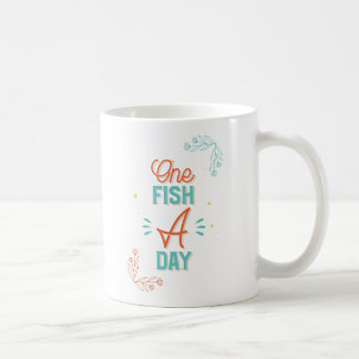 Mug Un poisson par jour Lettres