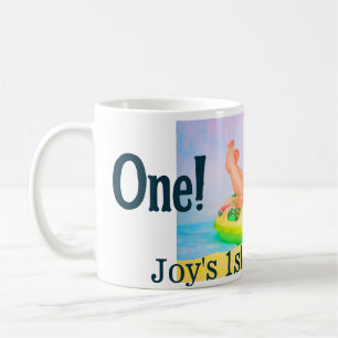 Mug Un premier anniversaire photo moderne ajouter nom 