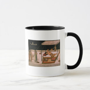 Mug Un prince de Mughal recevant une dame la nuit