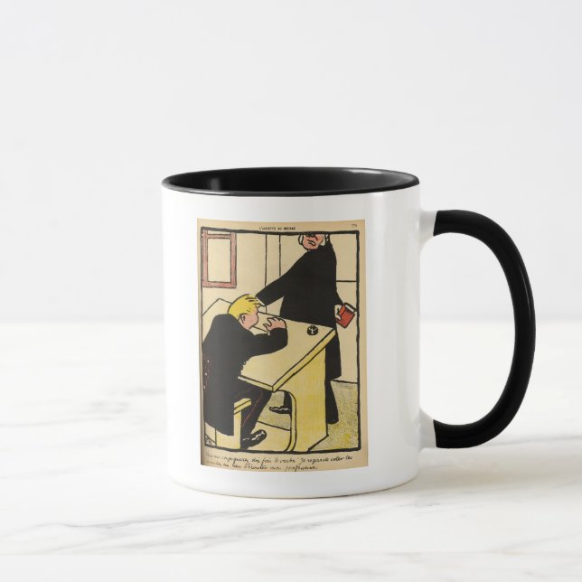 Mug Un professeur réprimande son élève des crimes (Droite)