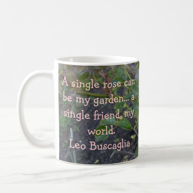 Mug Un rose simple peut être mon jardin (Gauche)