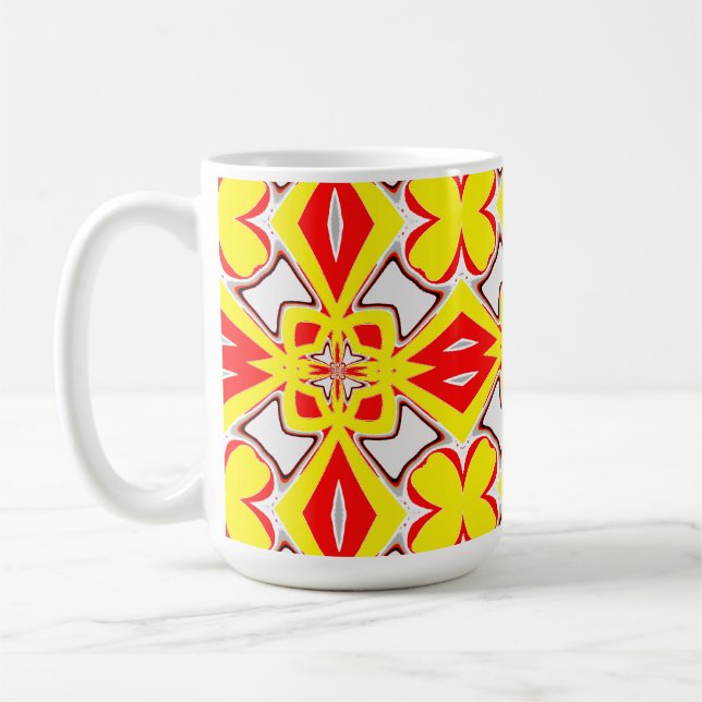 Mug Un rouge blanc vif classique motif (Gauche)