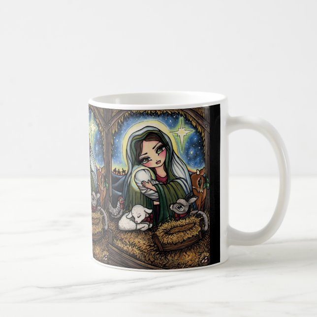 Mug Un sauveur est Noël né de nativité de Vierge Marie (Droite)