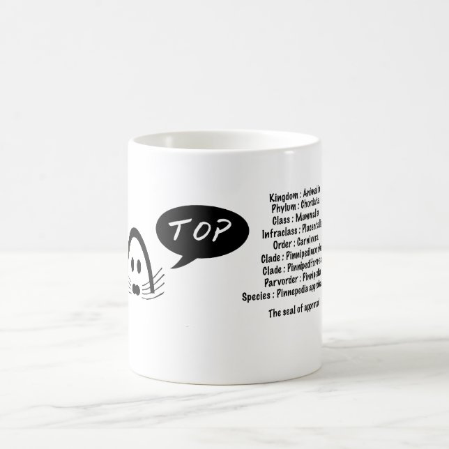 Mug un sceau d'approbation, pinnepedia approbatione.  (Centre)