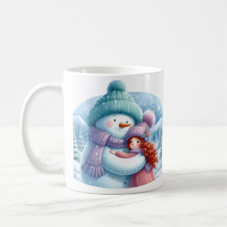 Mug Un Snowman embrasse une fille dans une Wonderland 