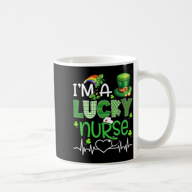Mug Un stéthoscope chanceux en trèfle pour infirmière  (Droite)