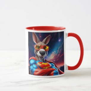 Mug Un super héros kangourou dans le cosmos.