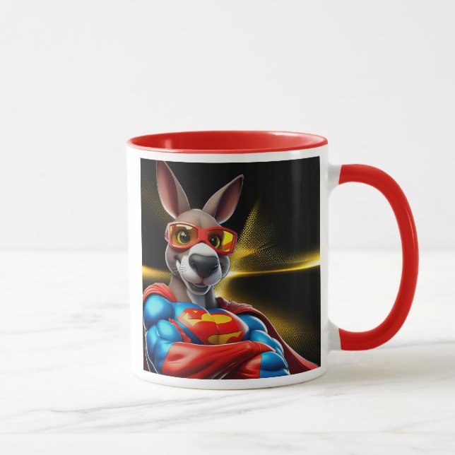 Mug Un super héros kangourou très fort. (Droite)