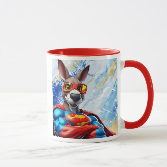 Mug Un super héros kangourou veille su nous. (Droite)