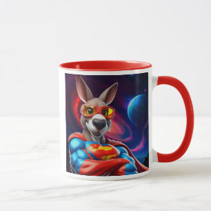 Mug Un super kangourou les bras croisés.