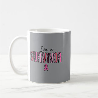 Mug Un survivant Léopard Rétro Ruban Rose