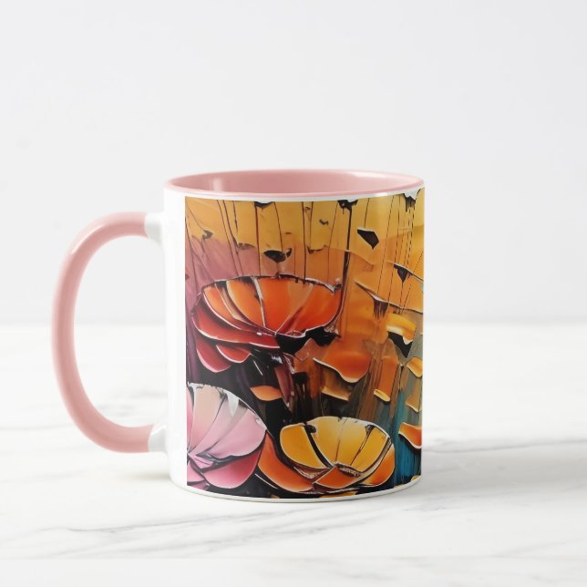 Mug Un tableau de fleurs, coucher de soleil dans l'Arr (Gauche)