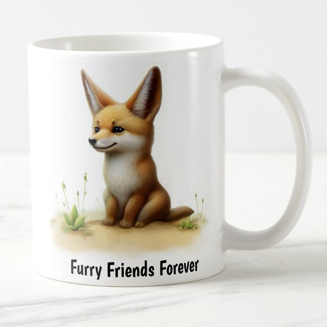 Mug Un tableau numérique d'un jackal mignon (Créateur téléchargé)