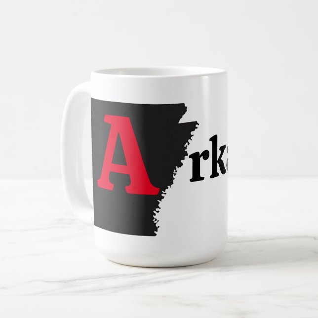 Mug Un texte rouge rkansip (Devant gauche)