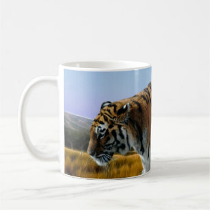 Mug Un tigre pataugeant dans l'eau