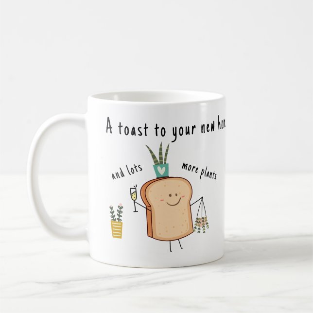 Mug Un toast à votre nouvelle maison | Drôle cadeau Pl (Gauche)
