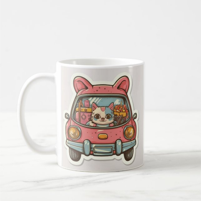 MUG UN TRÈS BON CHAT CONDUIT UNE VOITURE (Gauche)