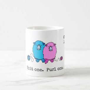 Mug Un truc. Purl one. Avec des moutons moelleux