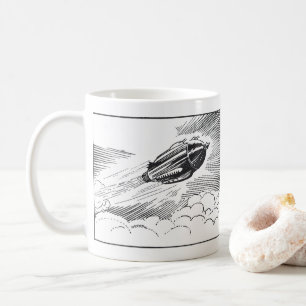 Mug Un vaisseau spatial de science-fiction Vintage dan