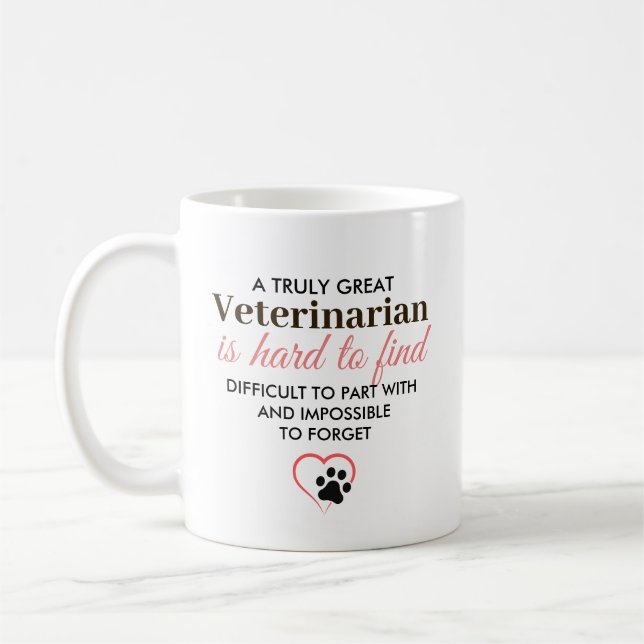 Mug Un Véritable Grand Vétérinaire - Nom Personnalisé (Gauche)