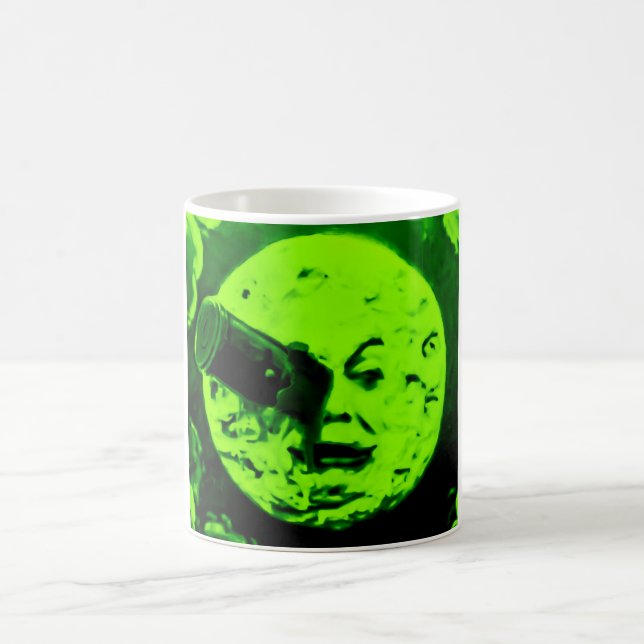 Mug Un voyage à la lune (rétro vert martien) (Centre)