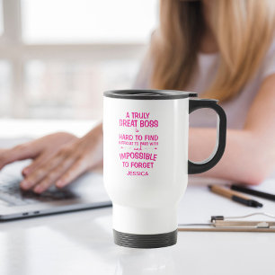 Mug Un vrai grand patron personnalisé Hot Pink