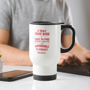 Mug Un vrai grand patron personnalisé Rouge et Blanc