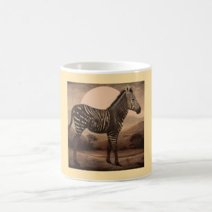 Mug Un zèbre mélanistique en train de paître