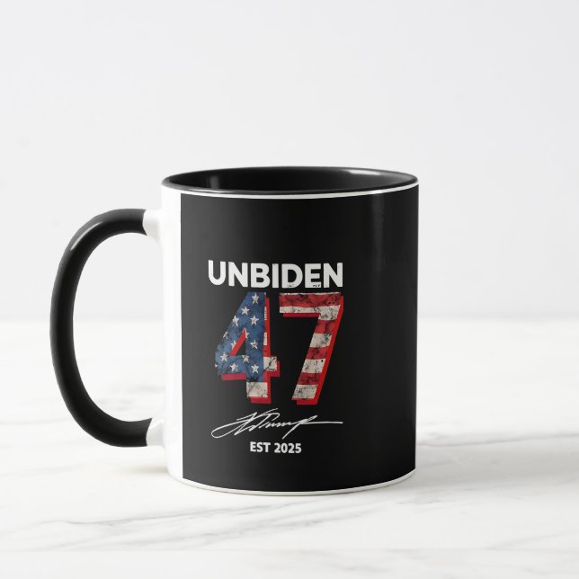 Mug Unbiden 47 Trump Est. 2025 4 juillet (Gauche)