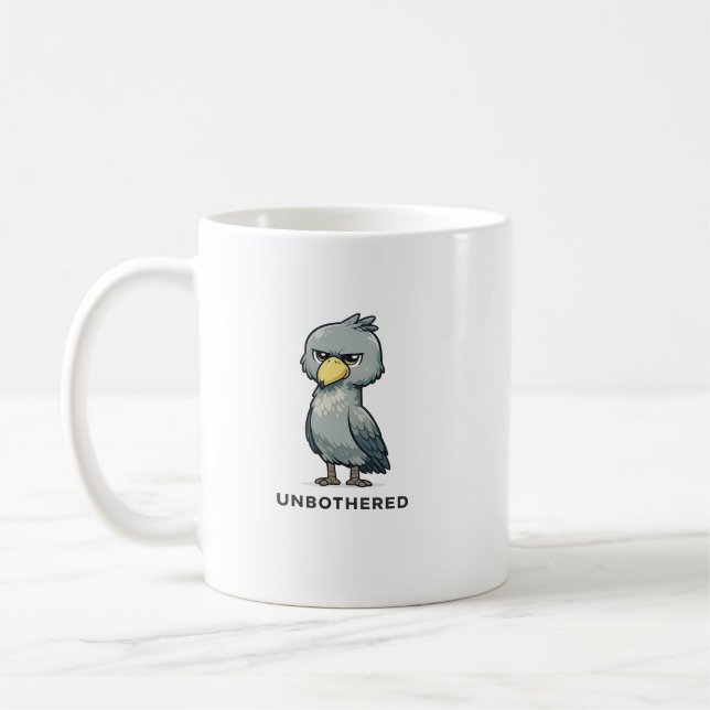 Mug Unbothered Shoebill Bird Minimalist Funny Design (Gauche)