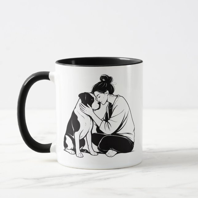 Mug Unbreakable Bond Between Dog & Human (Gauche)