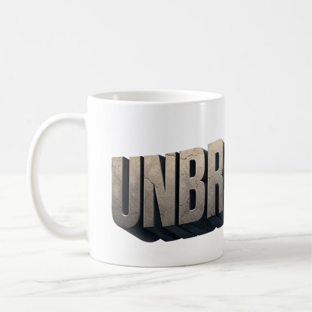 Mug UNBROKEN – Strong Mind Resilient Spirit Motivation (Gauche)