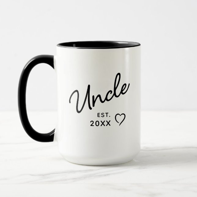 Mug Uncle Est Year  New Baby Pregnancy Reveal  (Gauche)