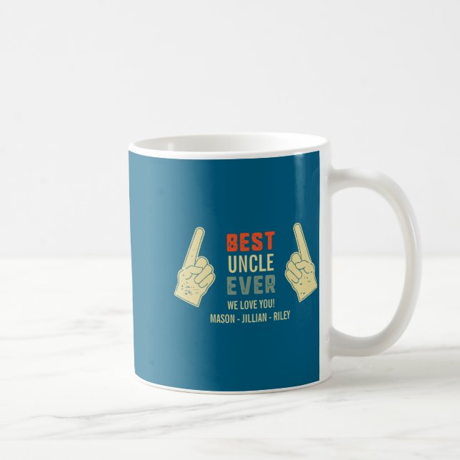 Mug Uncle Ever Inting Finger Niece Nephew Names  (Droite)