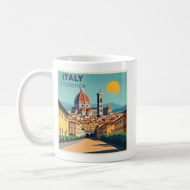 Mug Une affiche de voyage classique nostalgique – Flor (Gauche)