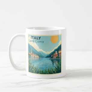 Mug Une affiche de voyage classique nostalgique – Lac 