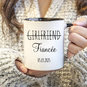 Mug Une amie Fiancée, cadeau Fiançailles pour le coupl