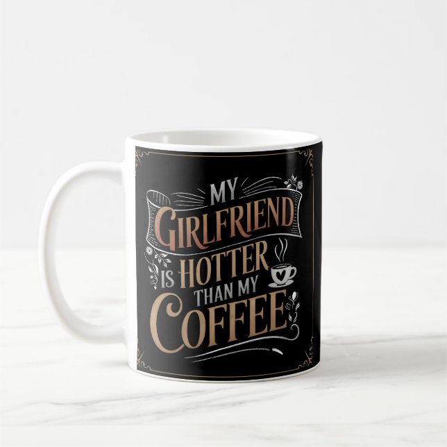 Mug Une amie Hotter Thé Café Drôle (Gauche)
