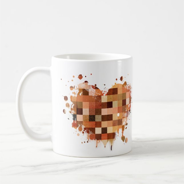 Mug Une boue de coeur mondiale (Gauche)