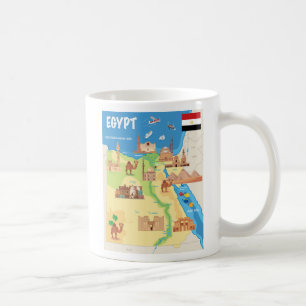 Mug Une carte de bande dessinée de l'Egypte