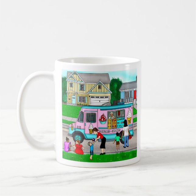 Mug Une chaude journée d'été | Une illustration fantas (Gauche)