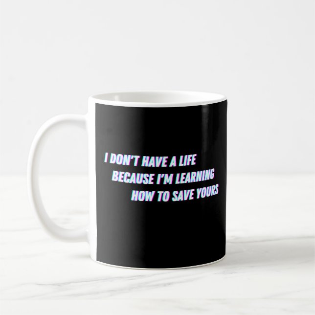 Mug une citation d'allaitement drôle, je n'ai pas de v (Gauche)