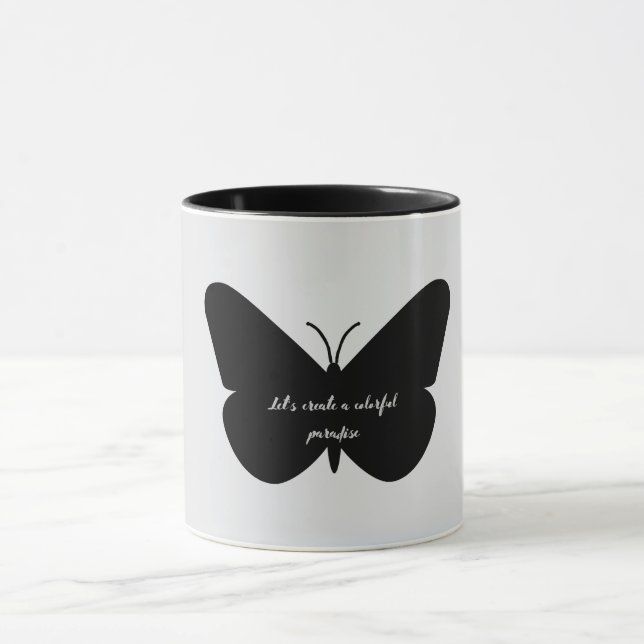 Mug Une citation simple dans un simple papillon (Centre)
