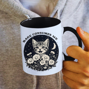 Mug Une Colère de Chat Mignon Me Consume Drôle Sarcast
