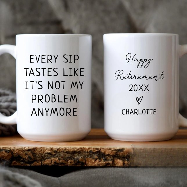 Mug Une collègue de travail à la retraite heureuse et  (Créateur téléchargé)