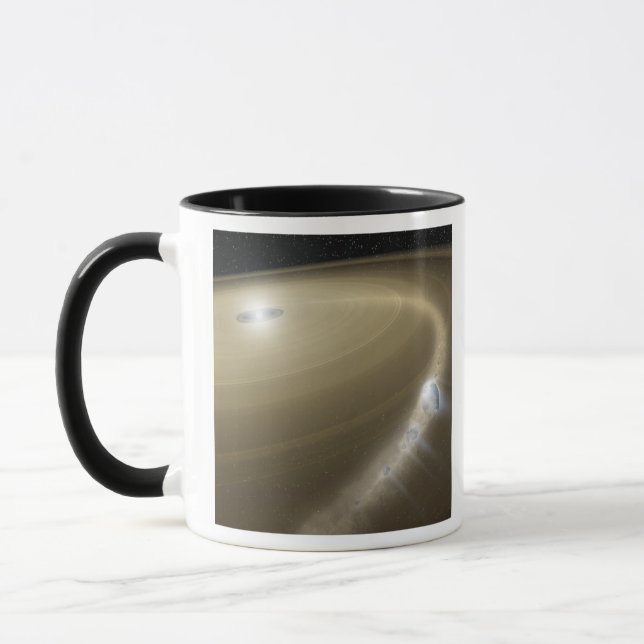 Mug Une comète déchirée vers des schreds autour d'une  (Gauche)