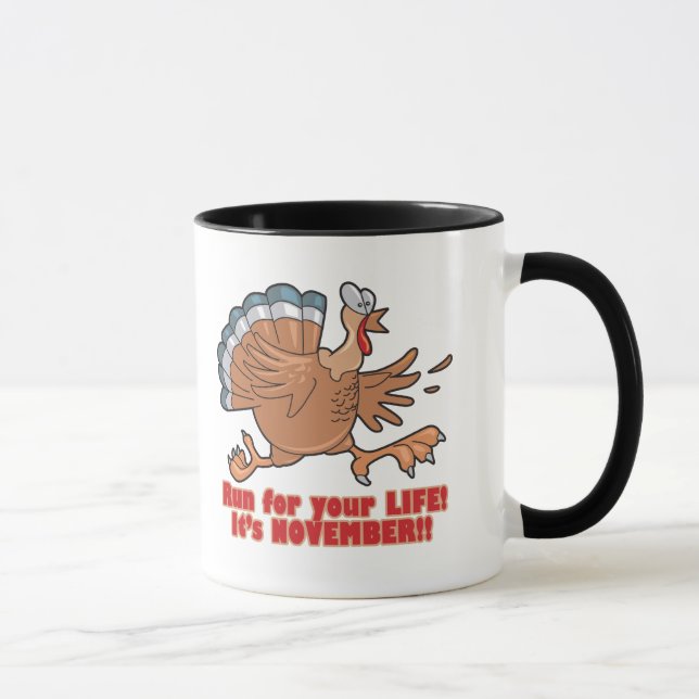 Mug une course à vie drôle turkey (Droite)